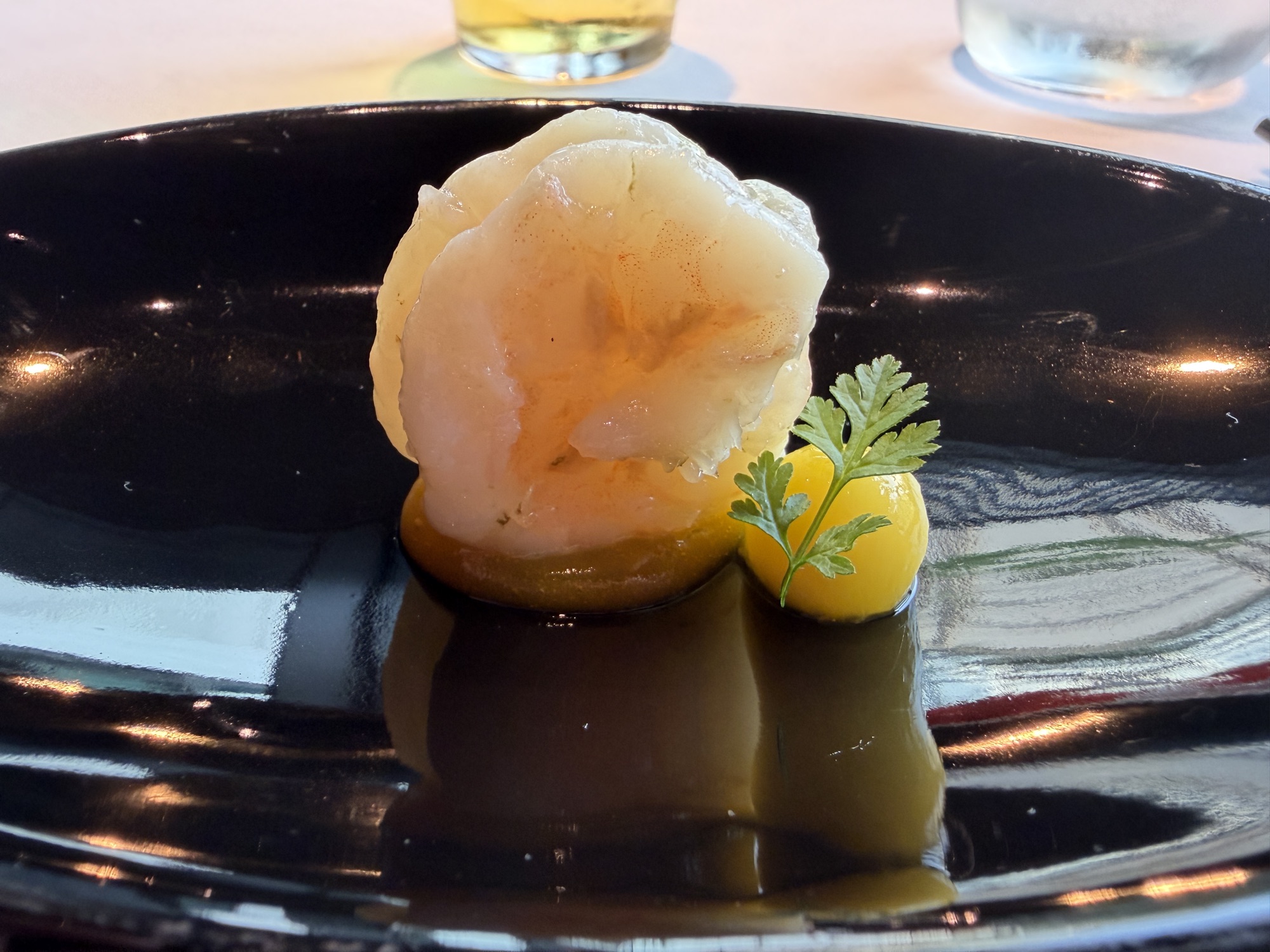 Scallop dish at Yu Ting Yuan at Four Seasons Hotel Bangkok at Chao Phraya River