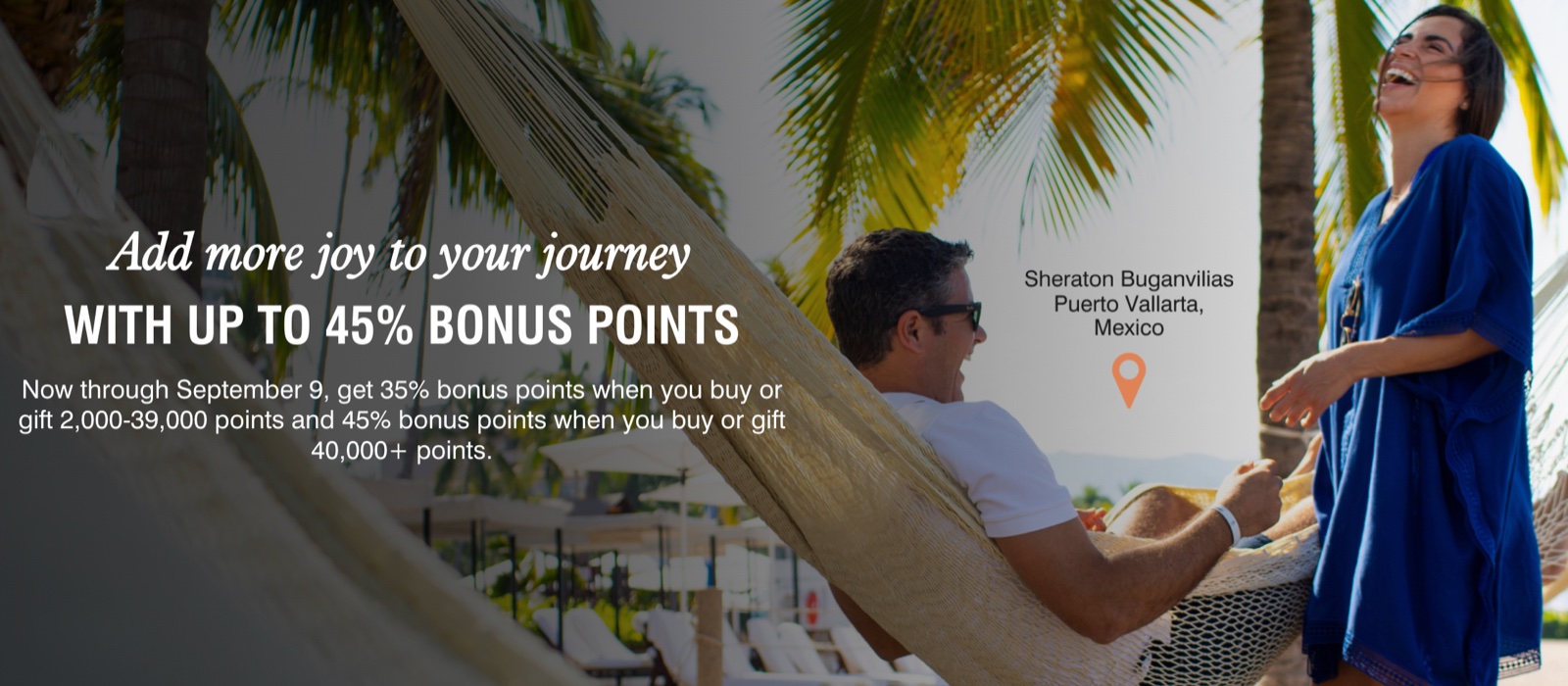 Marriott Bonvoy buy points promotion banner for August 2026