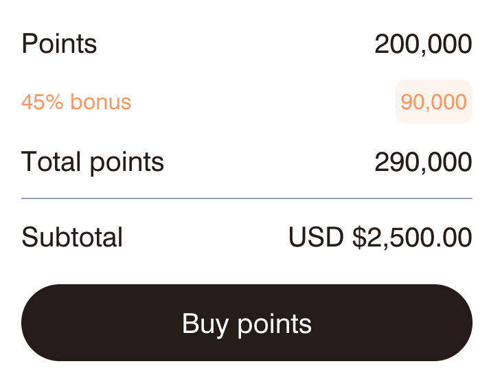 Maxing out the Marriott Bonvoy buy points promotion with a 45% bonus