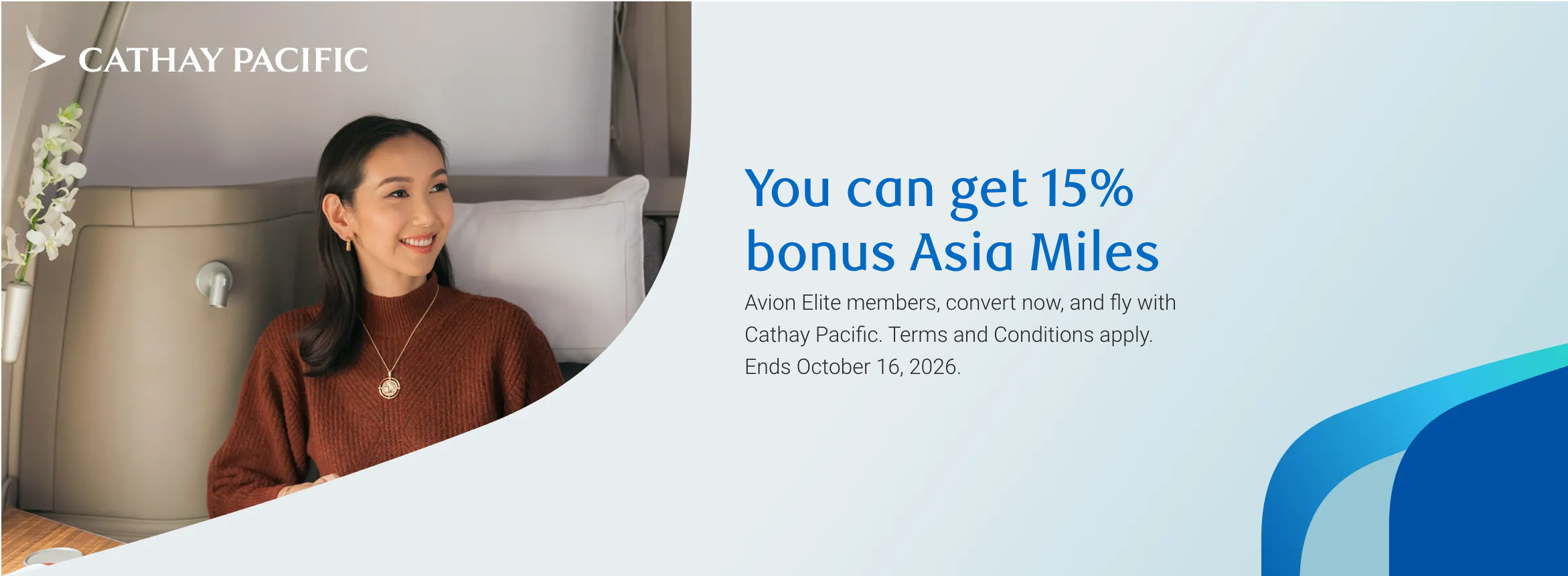 Avion Rewards 15% bonus Asia Miles promotion, September 14 to October 16, 2026