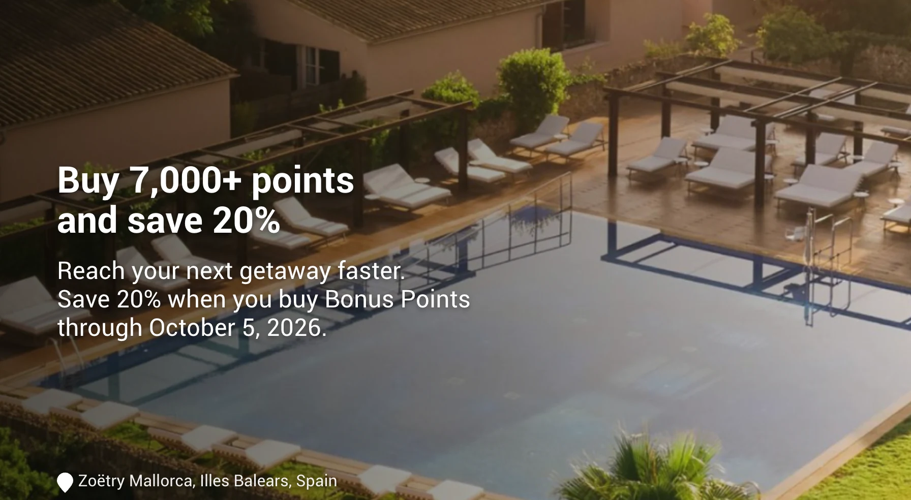 World of Hyatt 20% off purchased points promotion, through October 5, 2026
