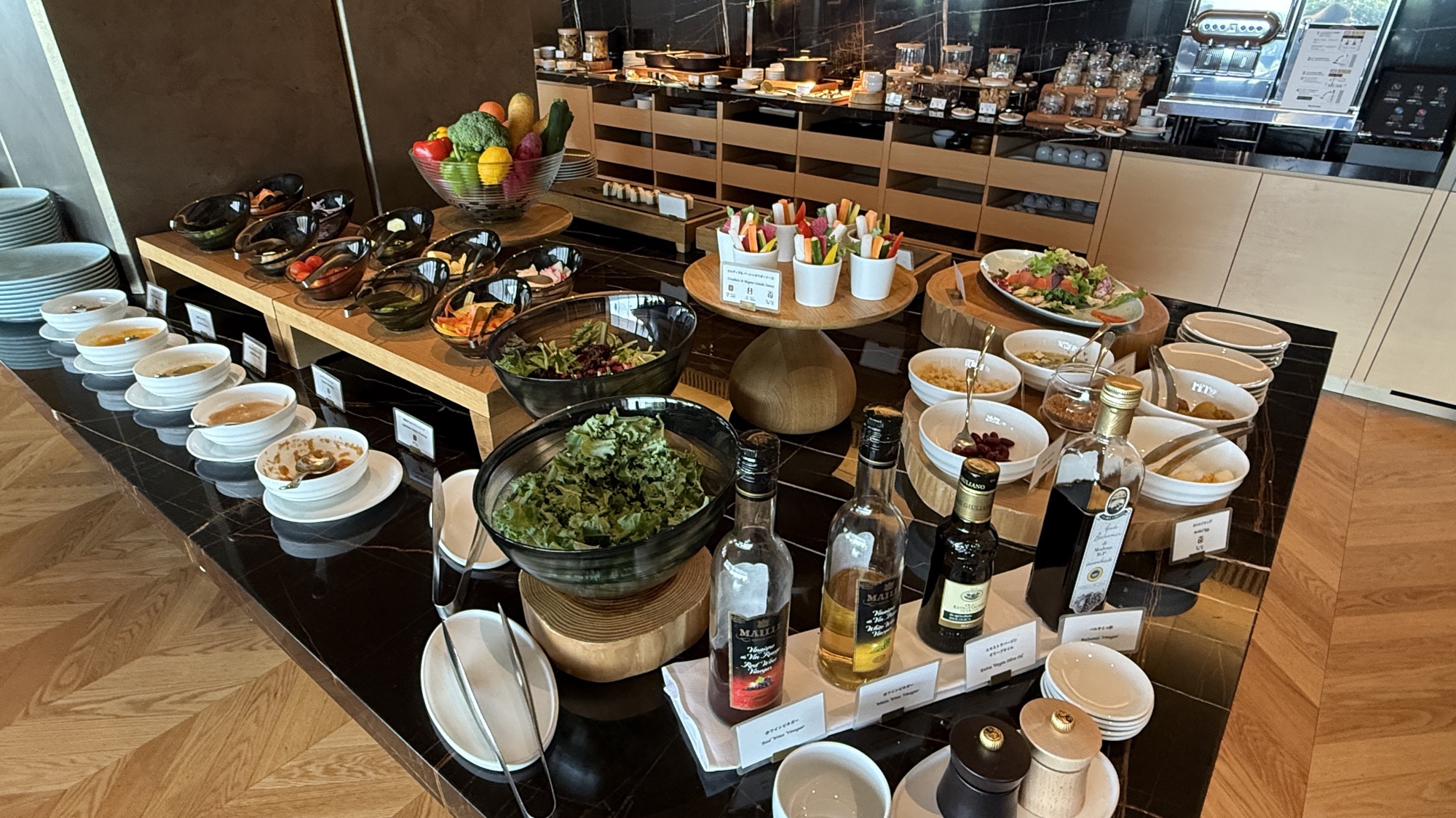 Lunch spread laid out in the Club Lounge