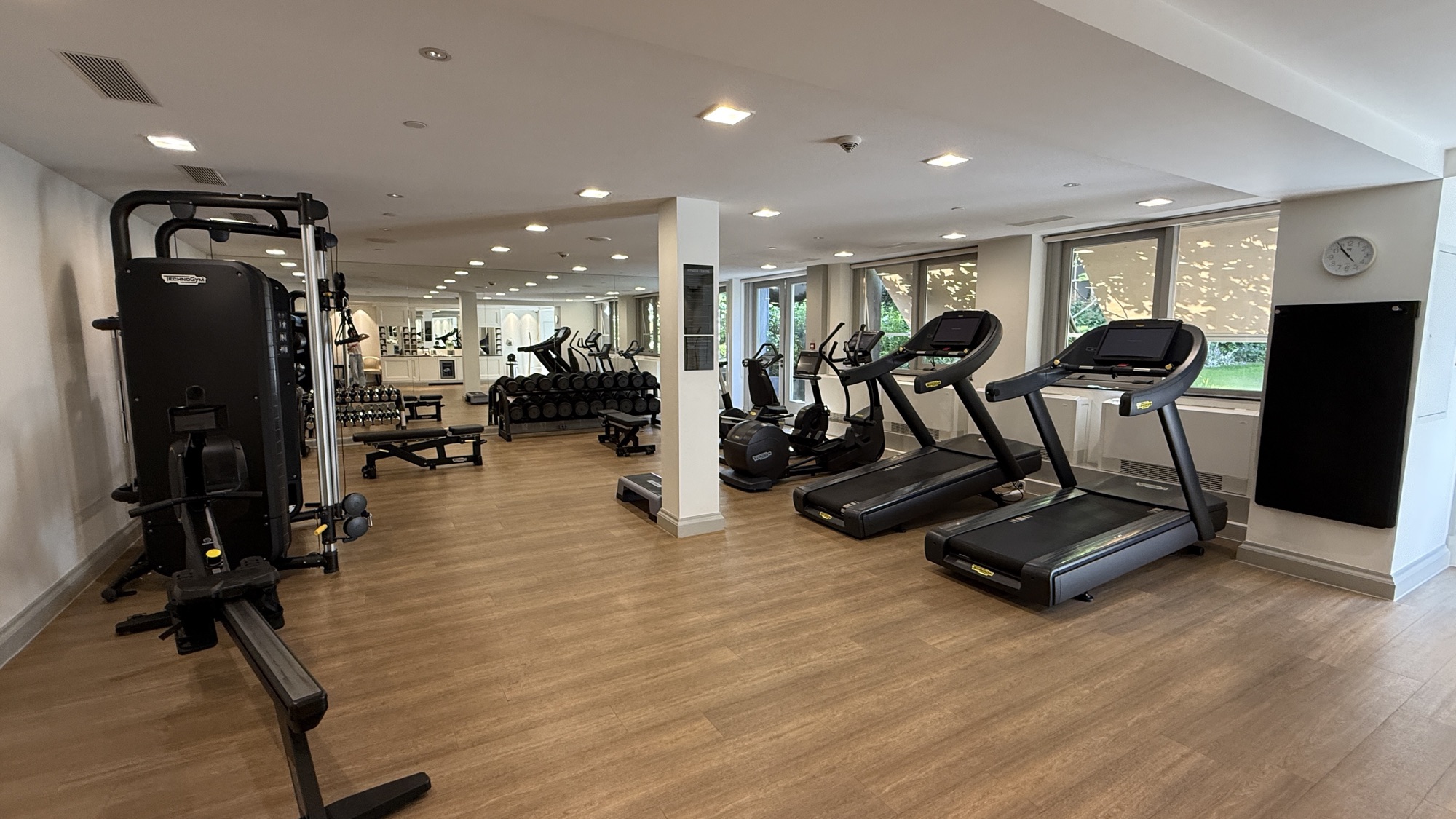 Fitness centre with weight machines and treadmills