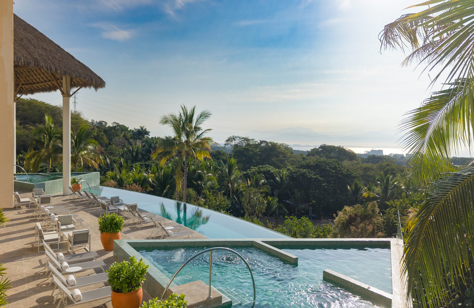 Infinity pool overlooking the jungle and coast at Delta Hotels Riviera Nayarit, An All-Inclusive Resort