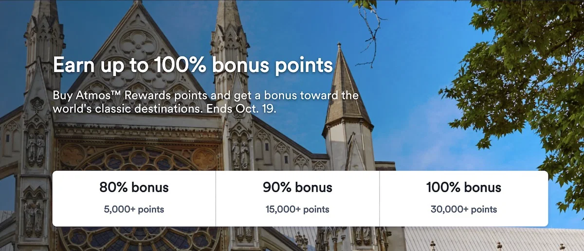 Buy Atmos Rewards Points with up to 100% Bonus