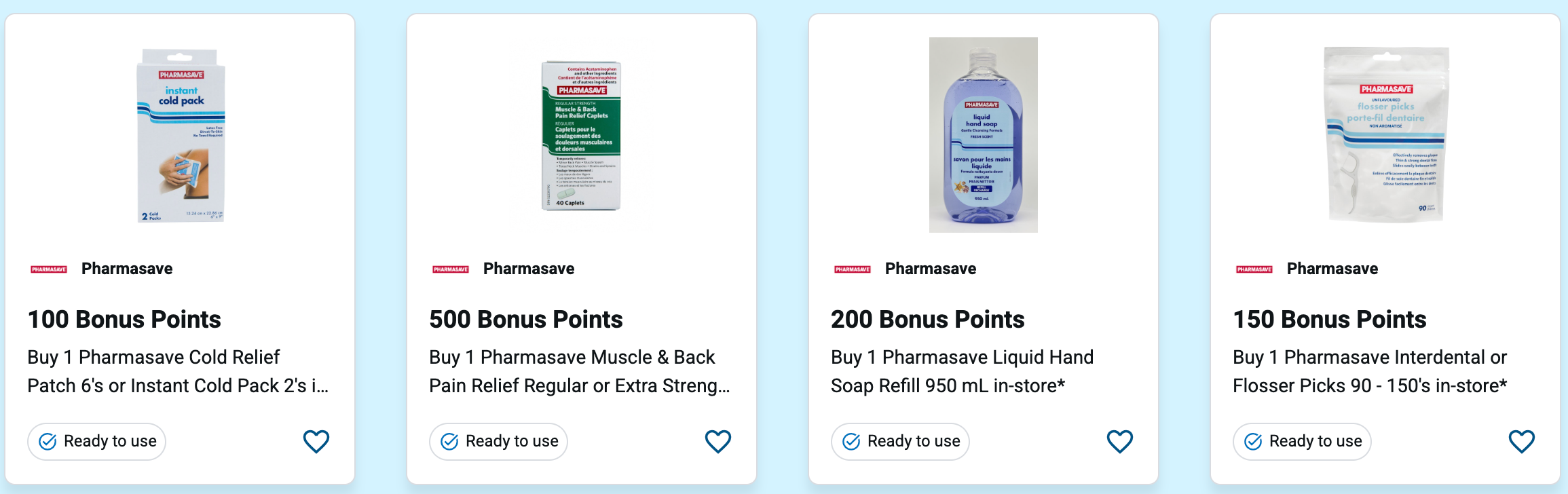 Blue Rewards Pharmasave offer