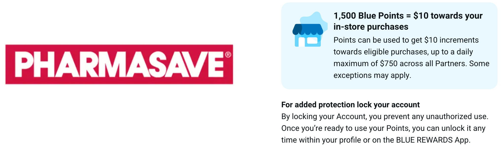 Redeeming Blue Rewards in-store