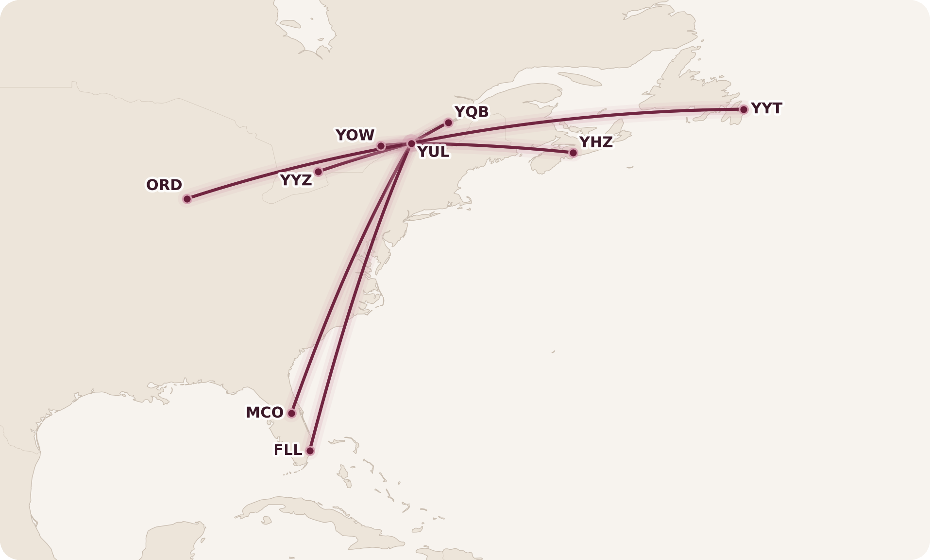 Short-Haul Aeroplan Sweet Spots from Montreal