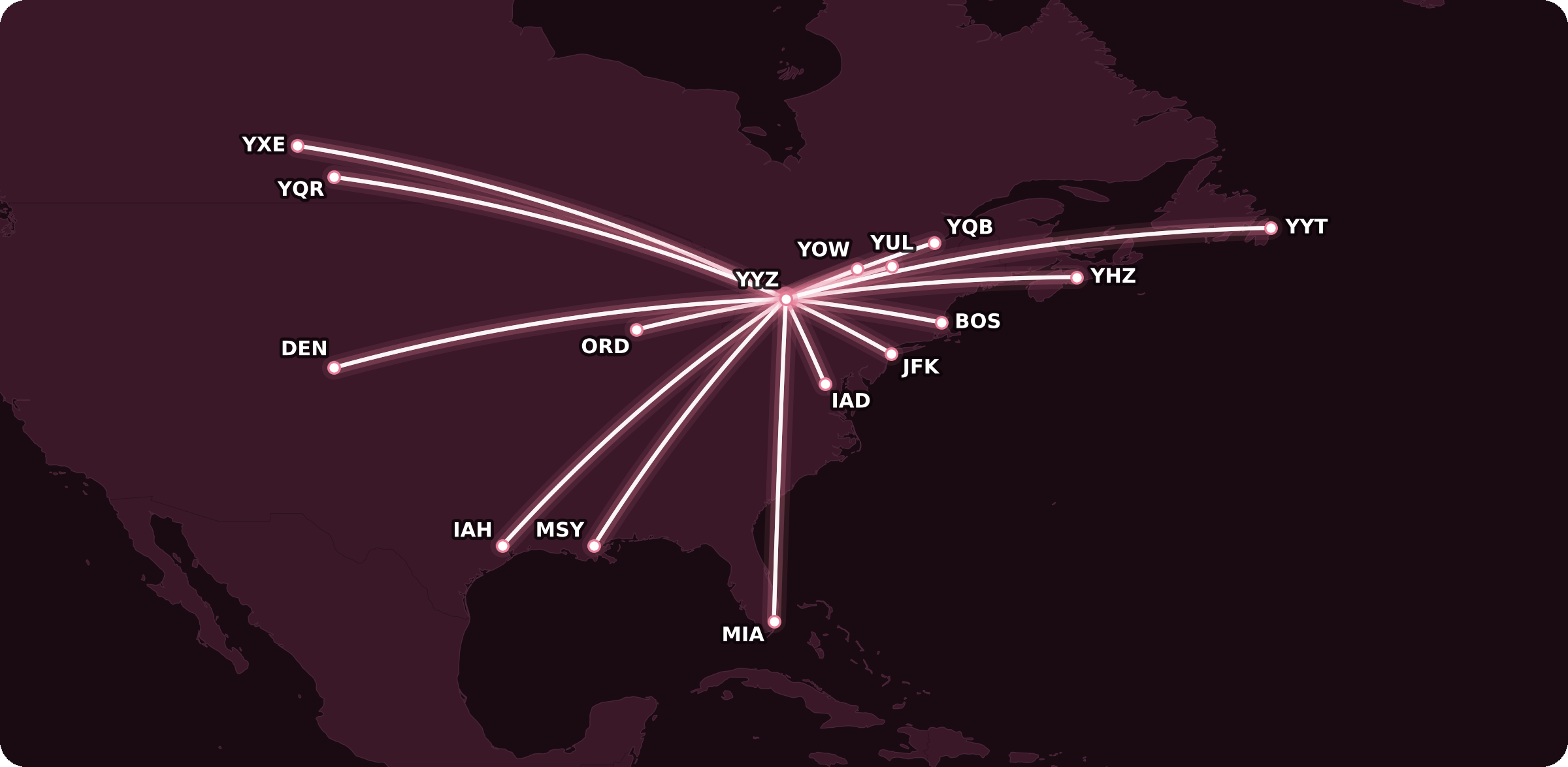 Short-Haul Aeroplan Sweet Spots from Toronto