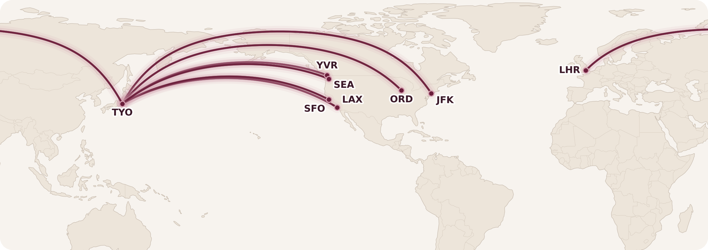 ANA Business Class Routes