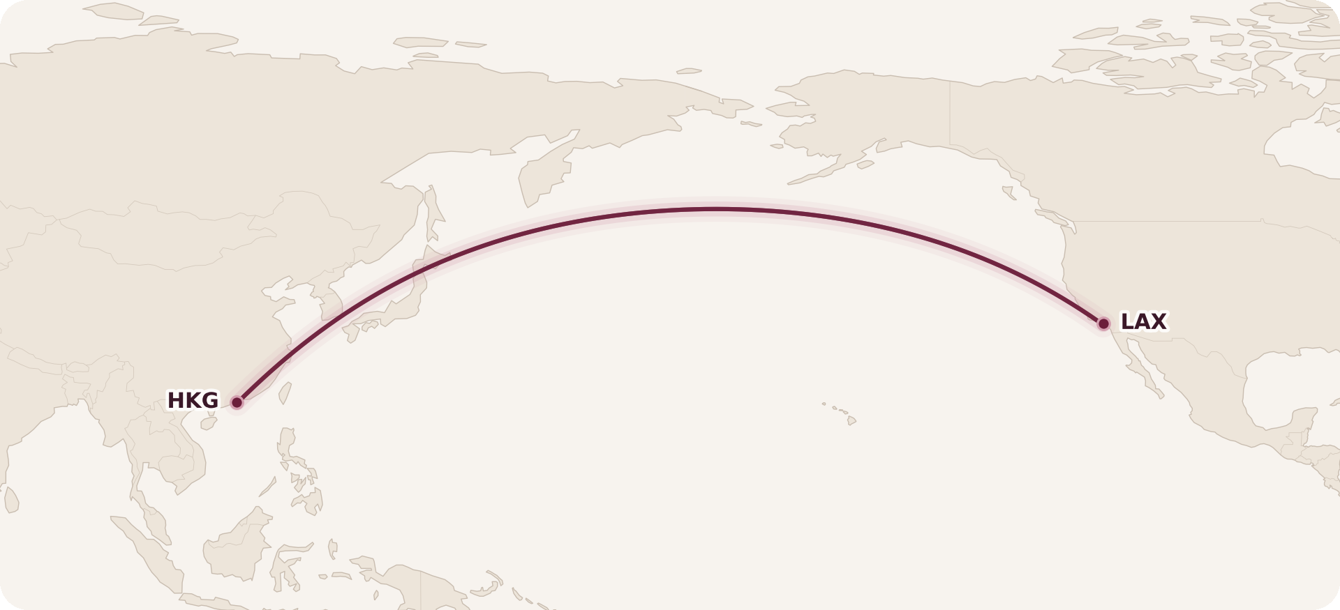 Map for The Essential Guide to Cathay Pacific Asia Miles