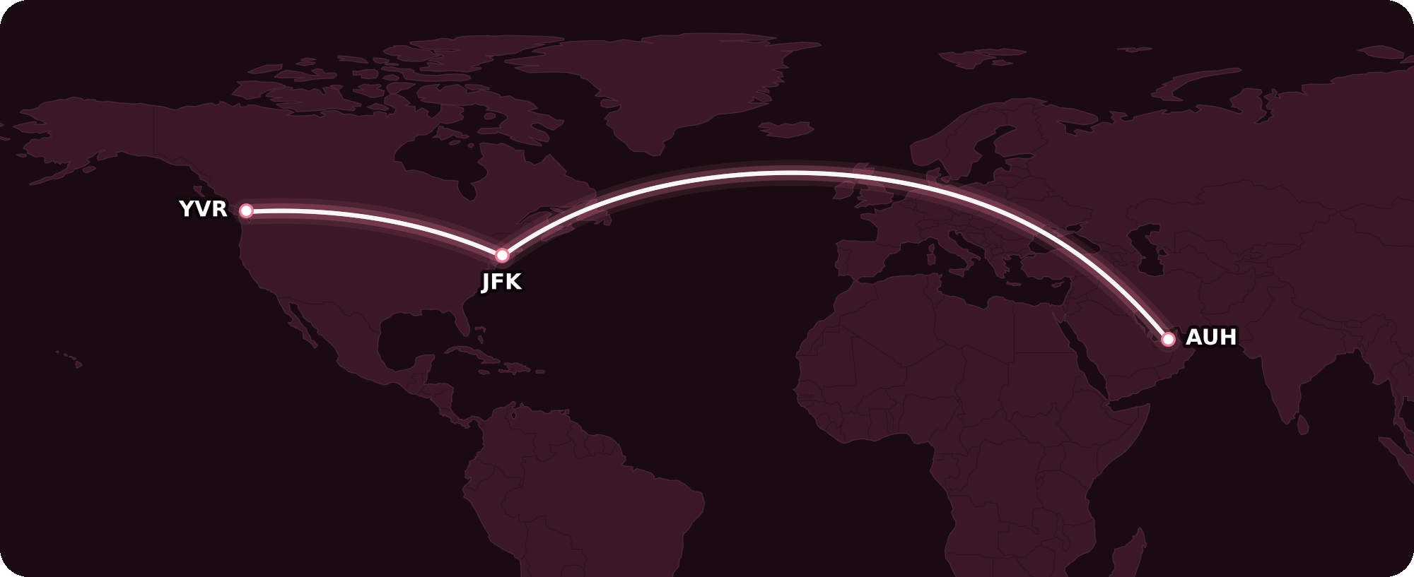 Map for 5 Cool Redemptions with American AAdvantage