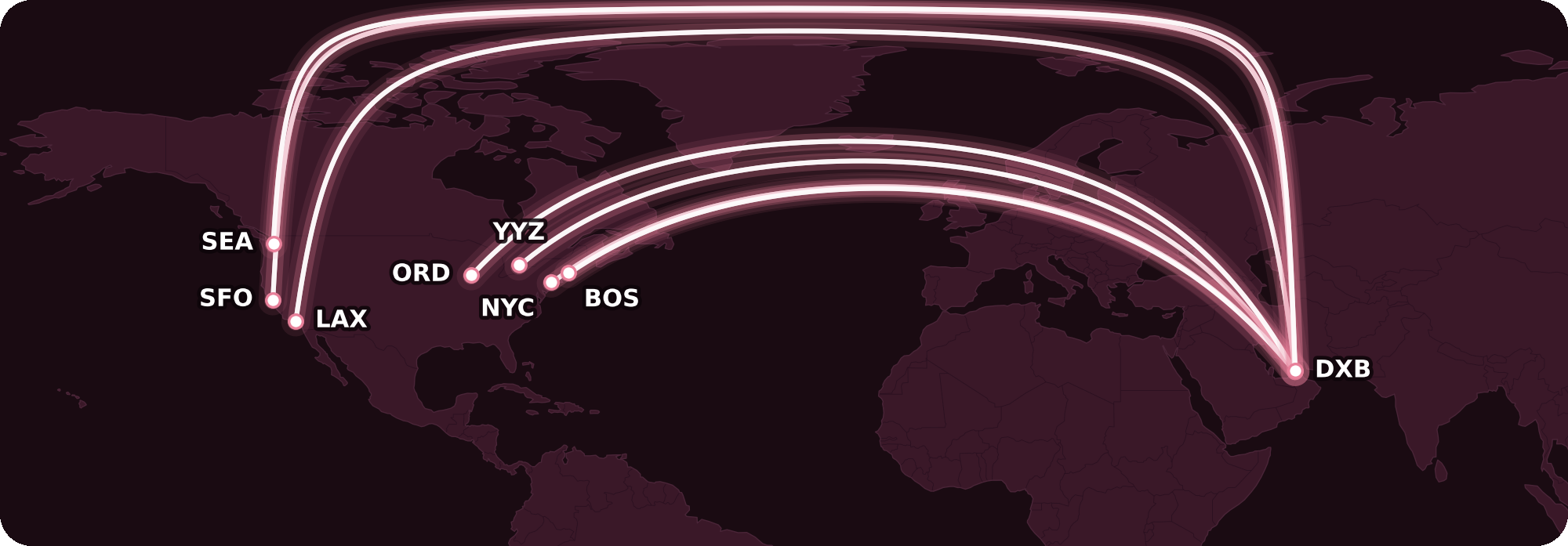 Map for The Complete Guide to Emirates Business Class