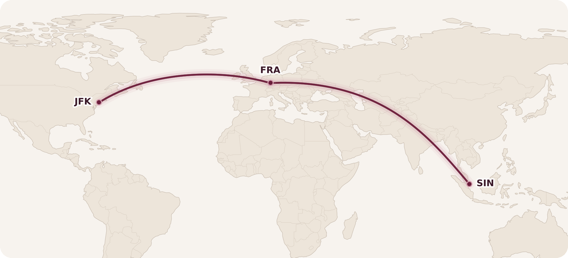 Map for What Are Fifth Freedom Flights?