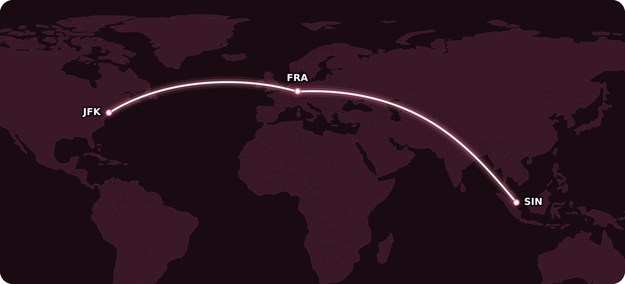 Map for What Are Fifth Freedom Flights?