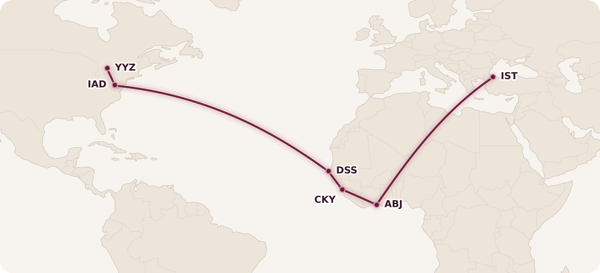 Map for Is This the Craziest Aeroplan Trip Ever Booked?