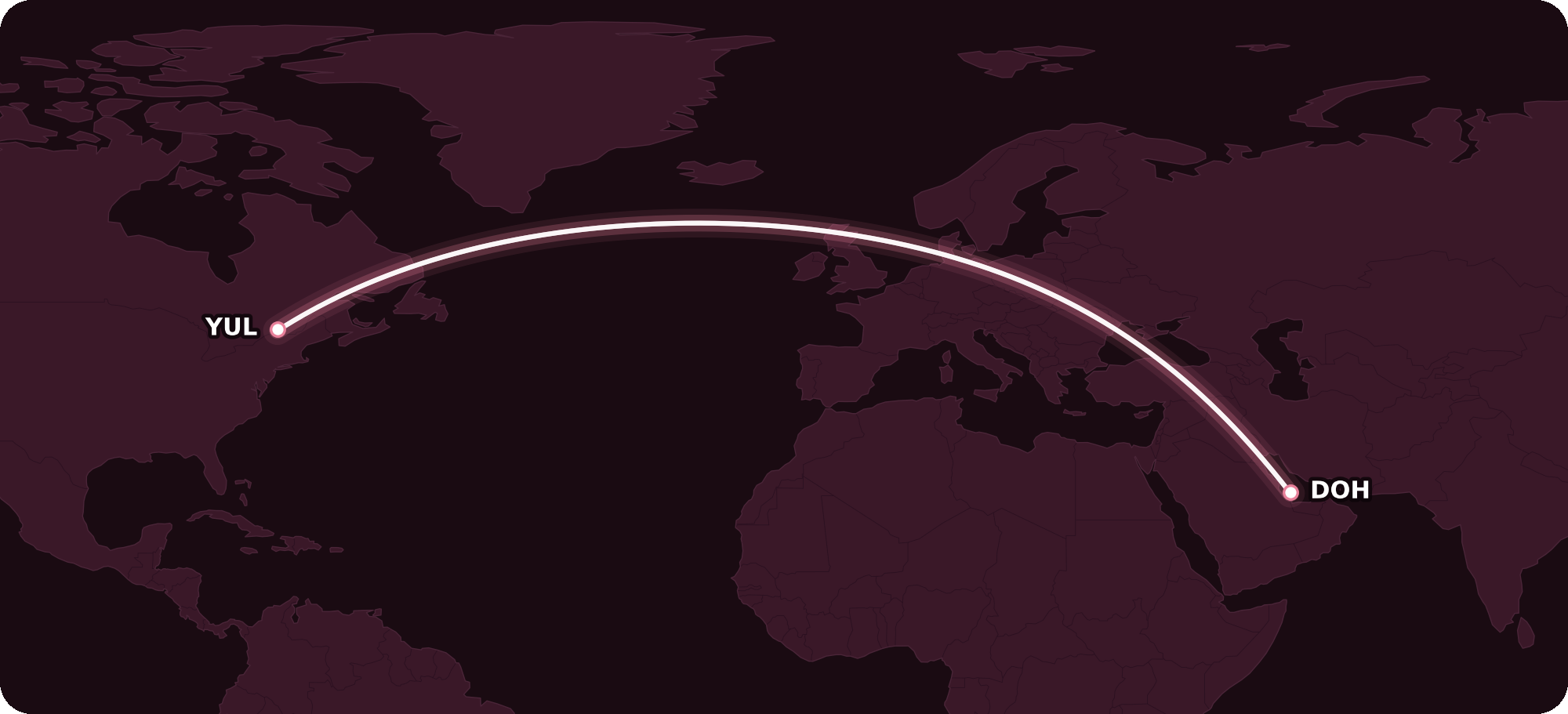 Map for 5 Cool Redemptions with American AAdvantage