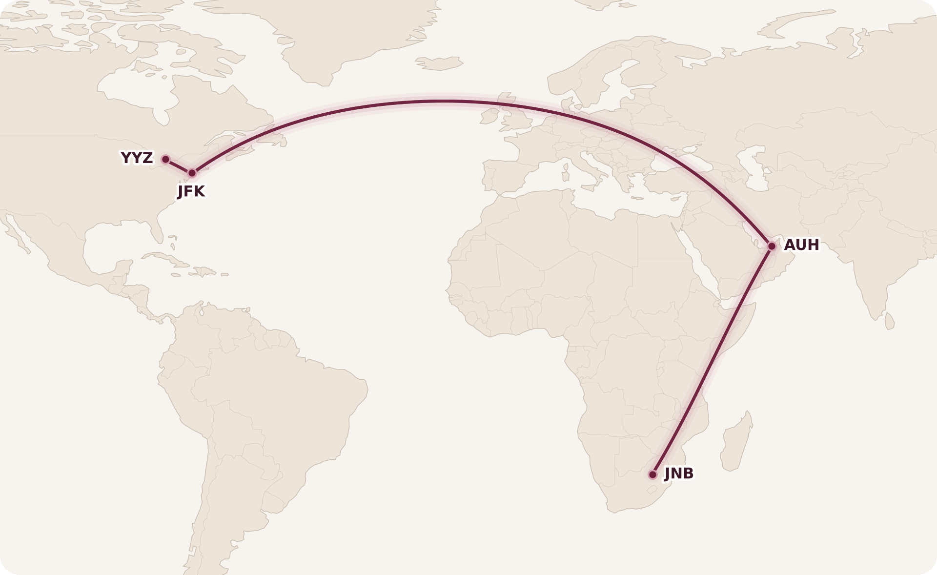 Map for 5 Cool Redemptions with American AAdvantage