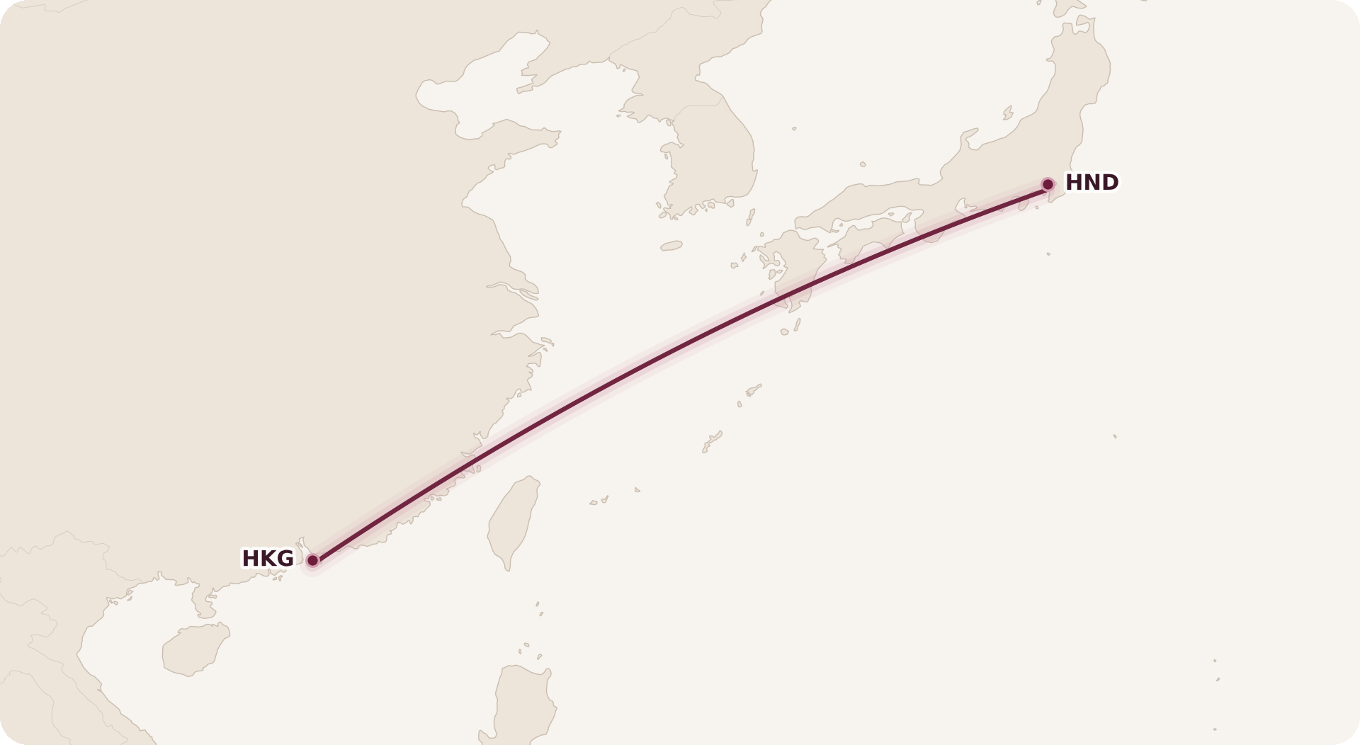 Map for The Essential Guide to Cathay Pacific Asia Miles