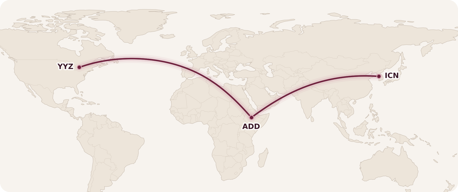 Map for How to Maximize Aeroplan for Economy Class Flights