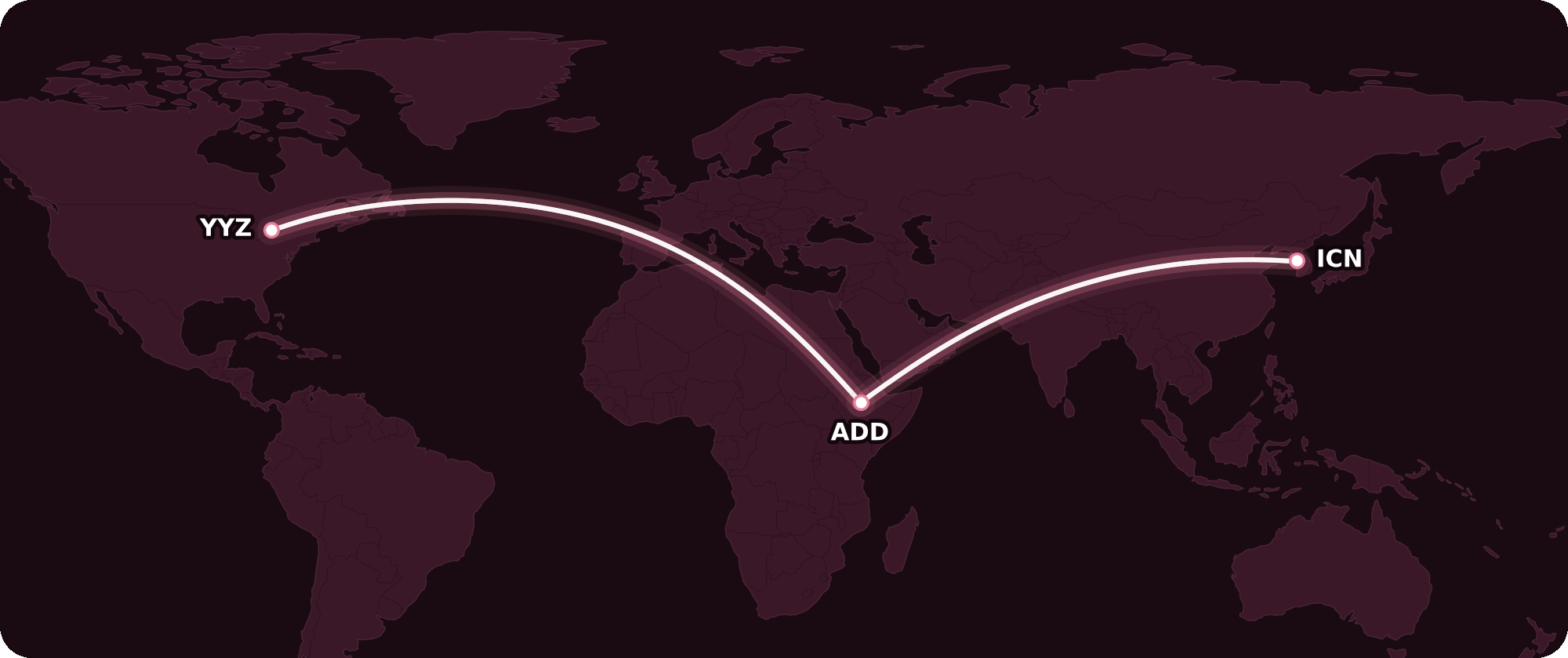 Map for How to Maximize Aeroplan for Economy Class Flights