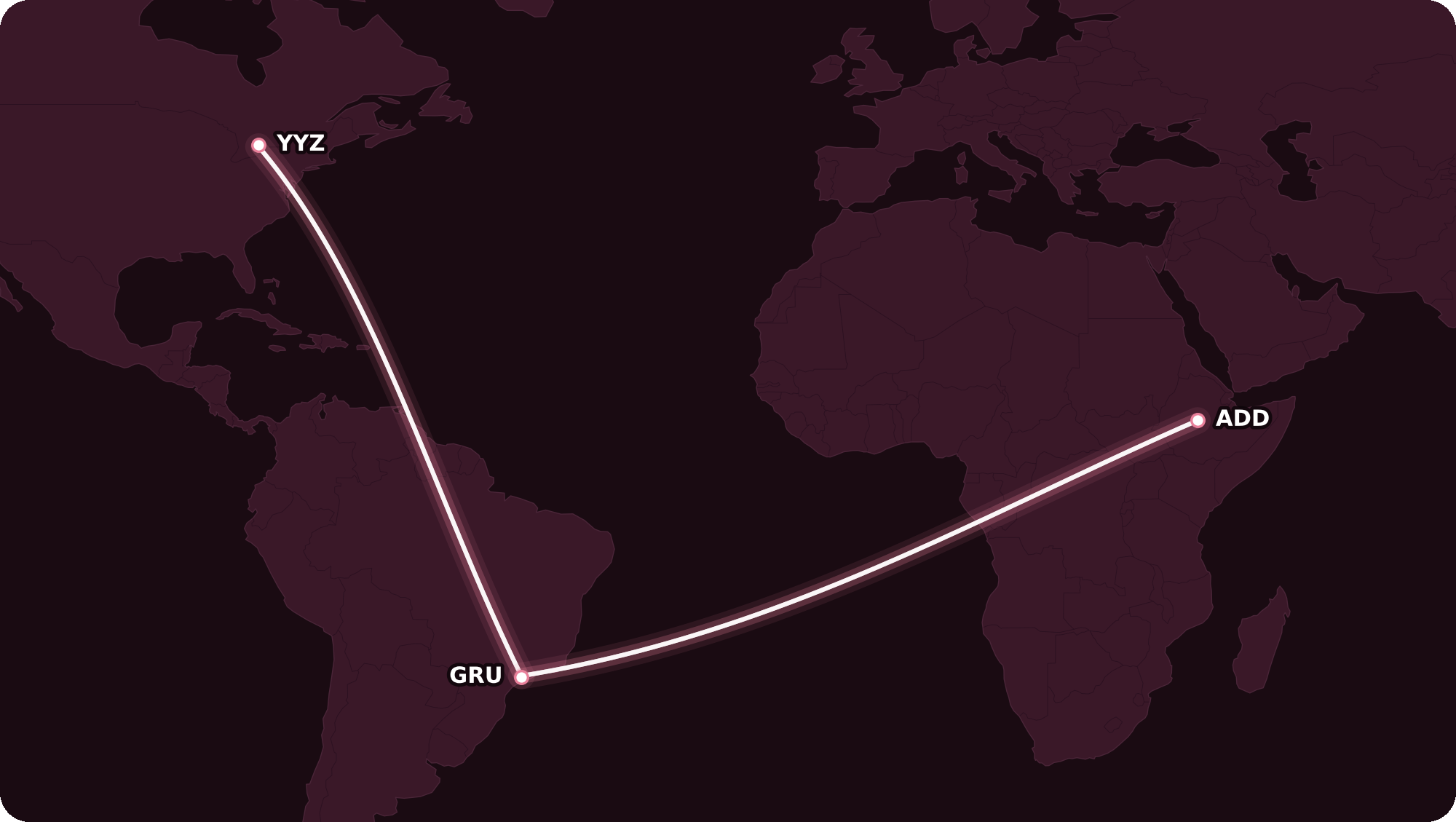 Map for Aeroplan Stopovers Now Bookable Online!