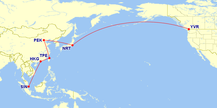 Map for How to Use Great Circle Mapper Like a Pro