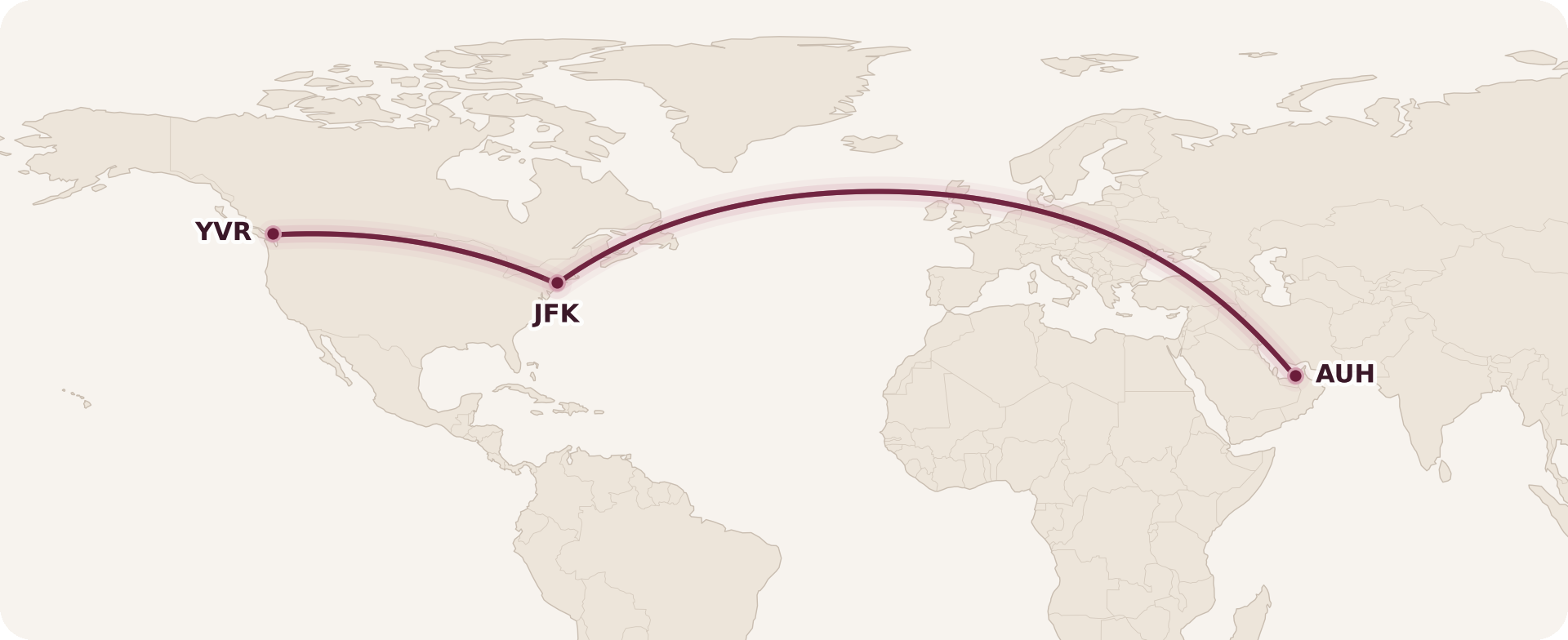 Map for 5 Cool Redemptions with American AAdvantage