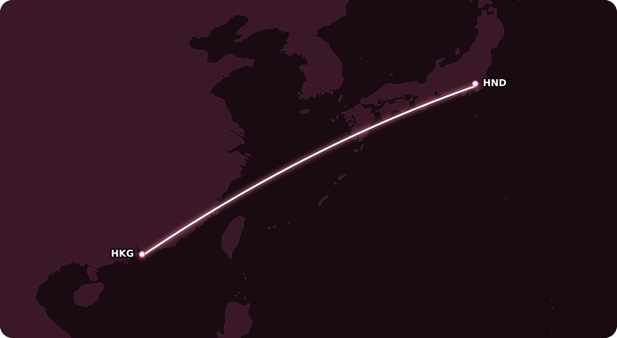 Map for The Essential Guide to Cathay Pacific Asia Miles