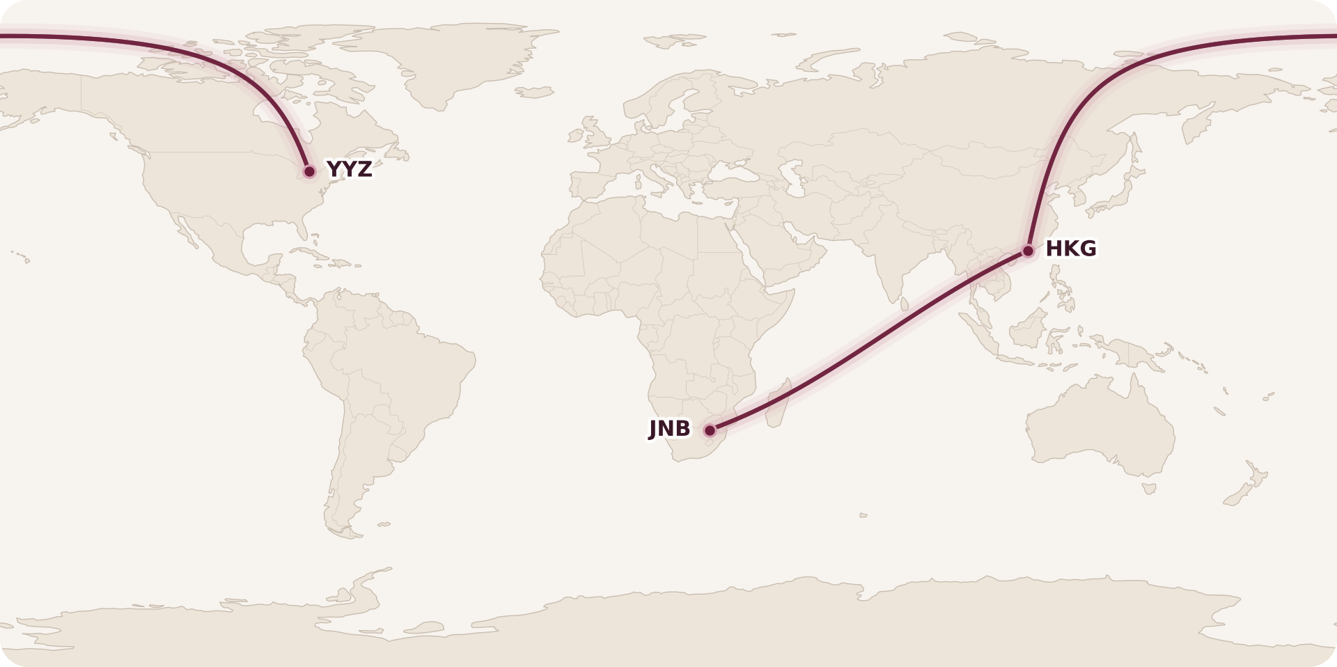 Map for The Complete Guide to Cathay Pacific Business Class