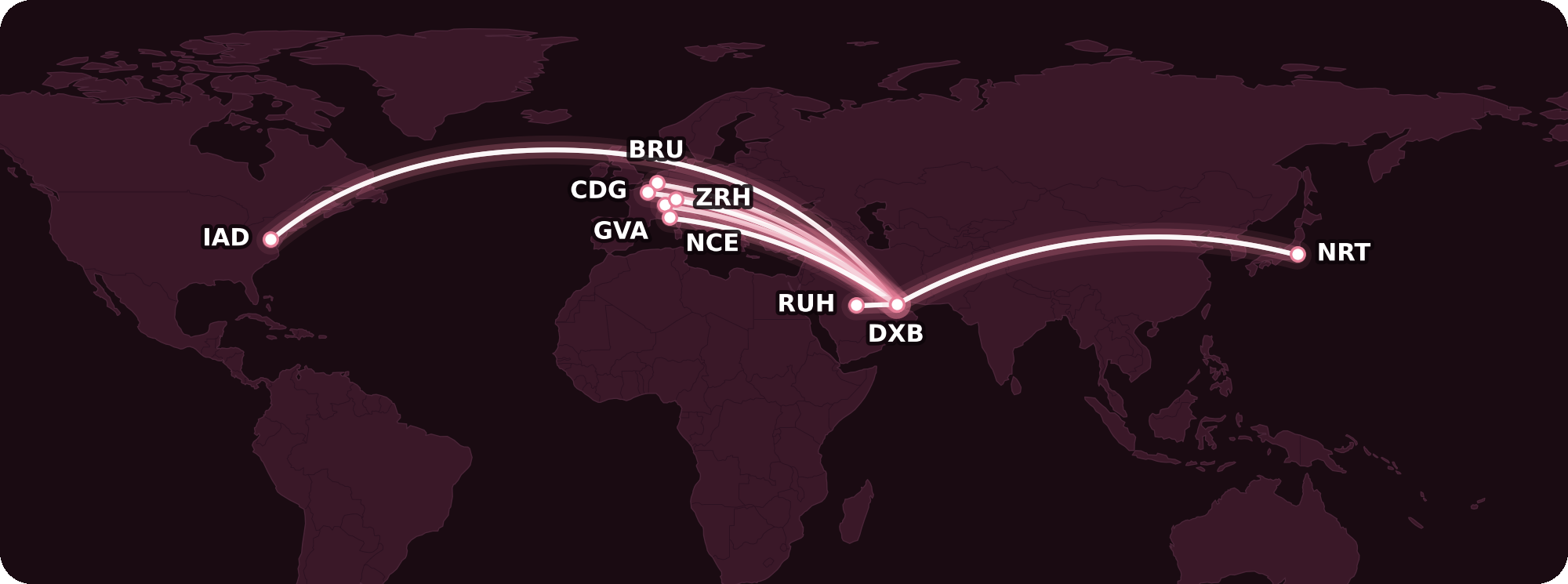 Map for The Complete Guide to Emirates First Class