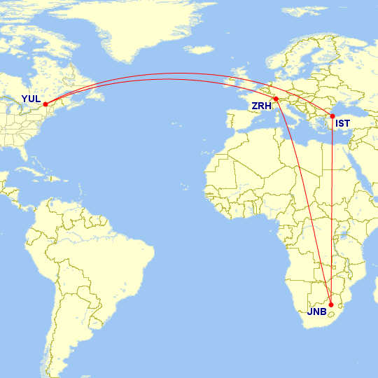 Map for How to Use Great Circle Mapper Like a Pro