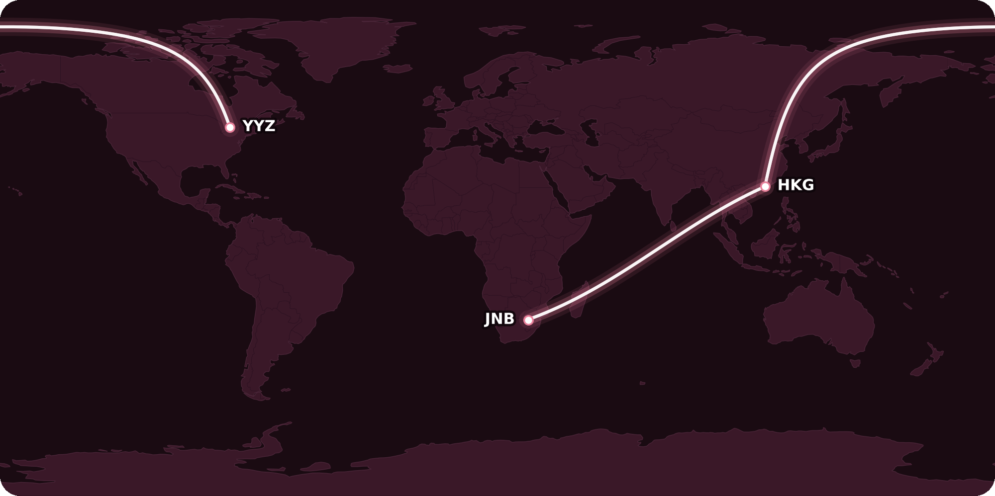 Map for The Complete Guide to Cathay Pacific Business Class