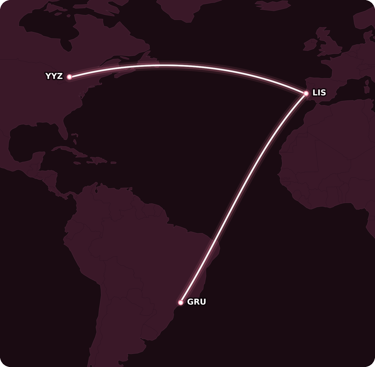 Map for How to Book Complex Trips with Aeroplan