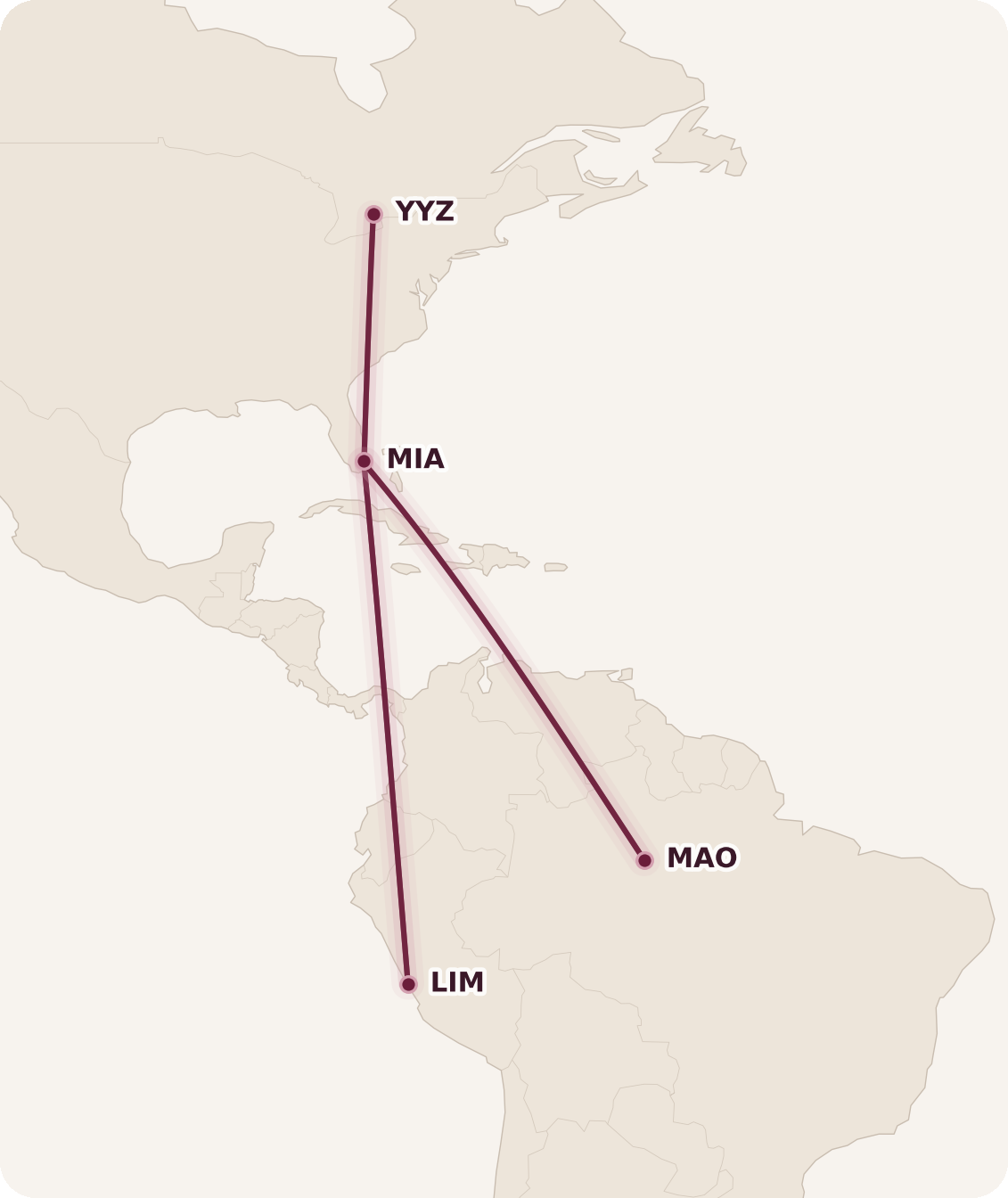 Map for 9 Sweet Redemptions with Alaska Mileage Plan