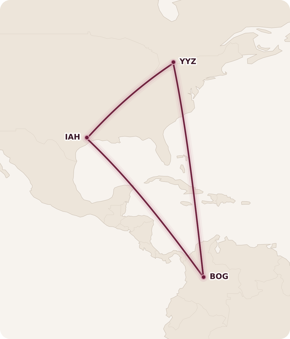 Map for An Introduction to Fare Rules, Part 1: Cancellations and No-Shows