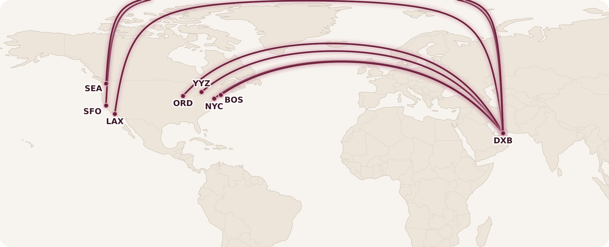 Emirates Business Class Routes