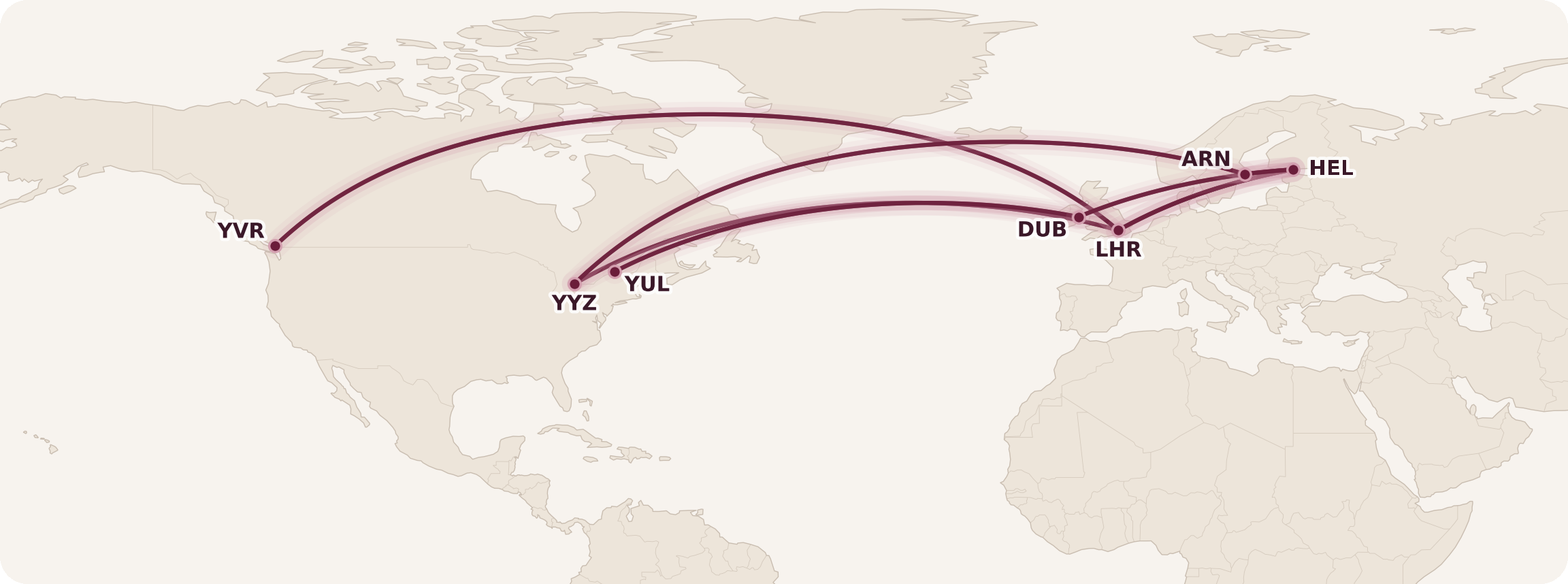 Finnair Business Class Routes from Canada