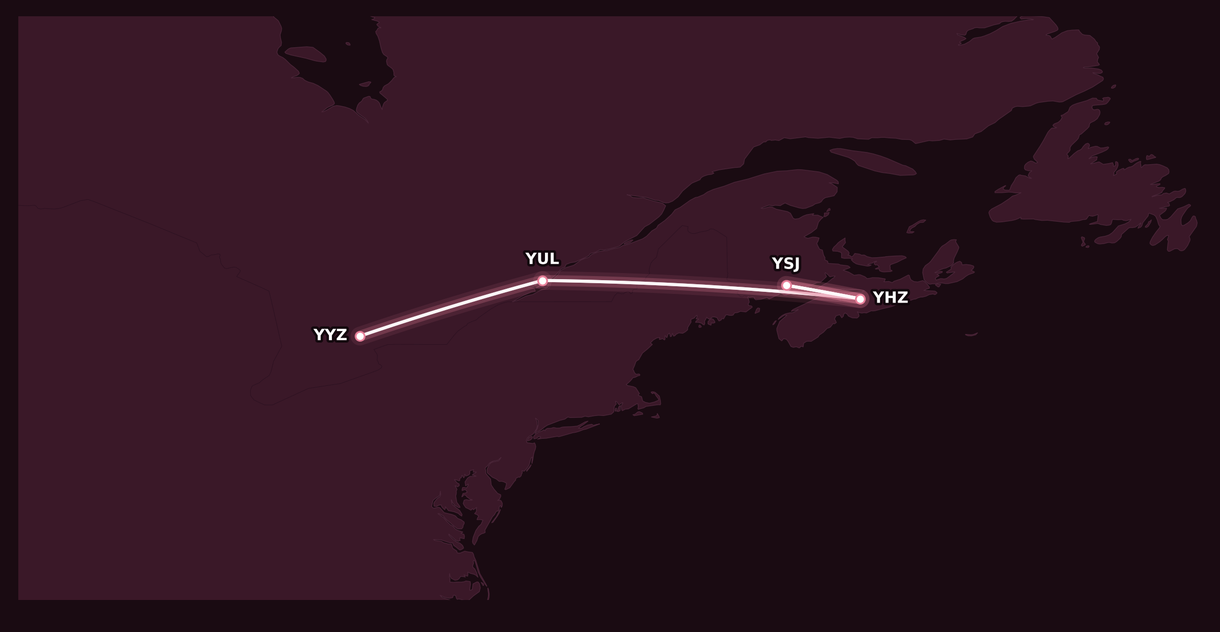 Map for Success Story: Rachel’s Segment Run for Air Canada Elite 35K