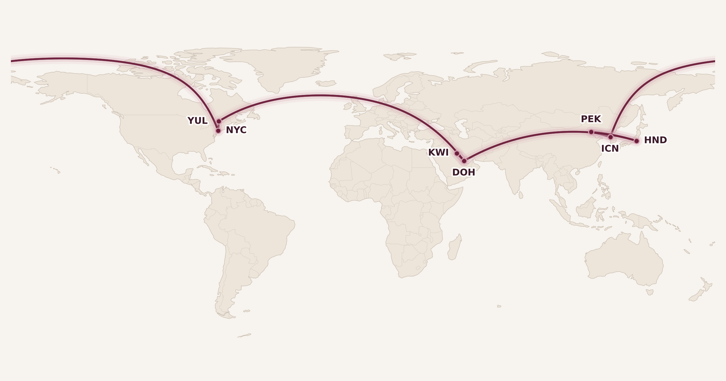 Map for Booked: The Far & Middle East