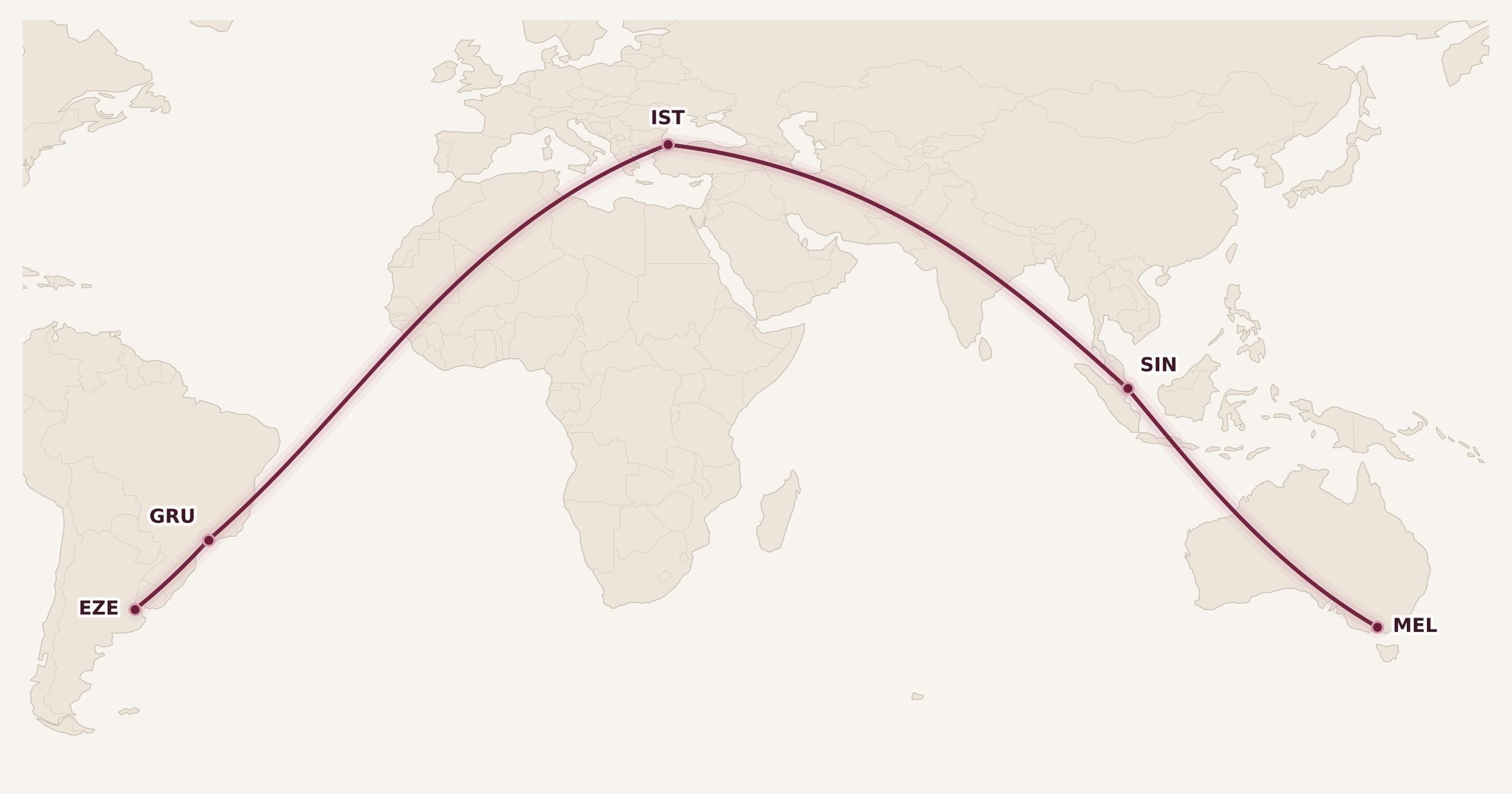 Map for What Are Fifth Freedom Flights?