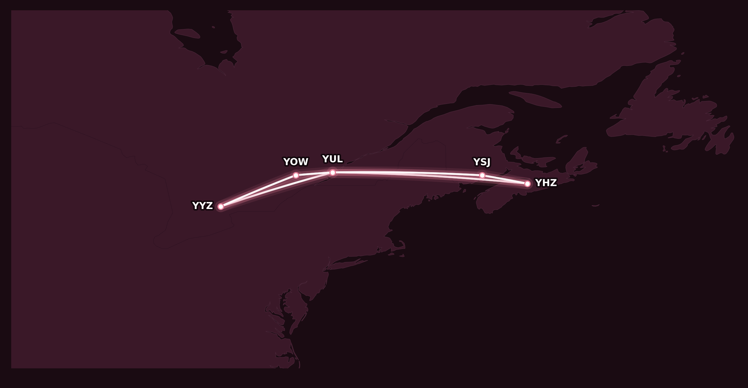 Map for Success Story: Rachel’s Segment Run for Air Canada Elite 35K