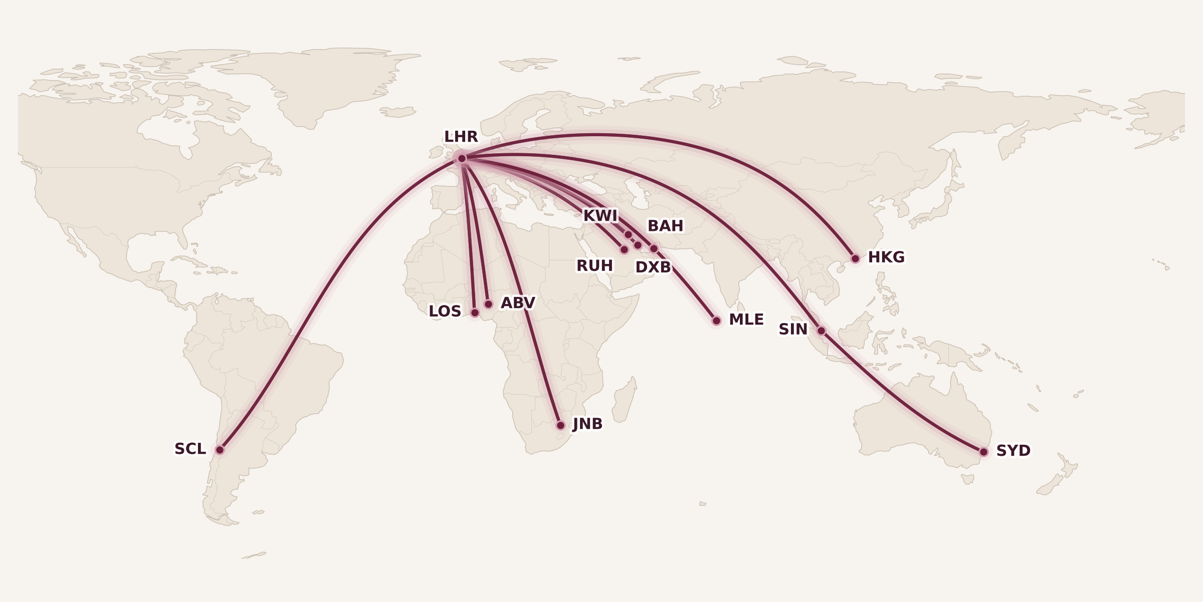Map for The Complete Guide to British Airways First Class