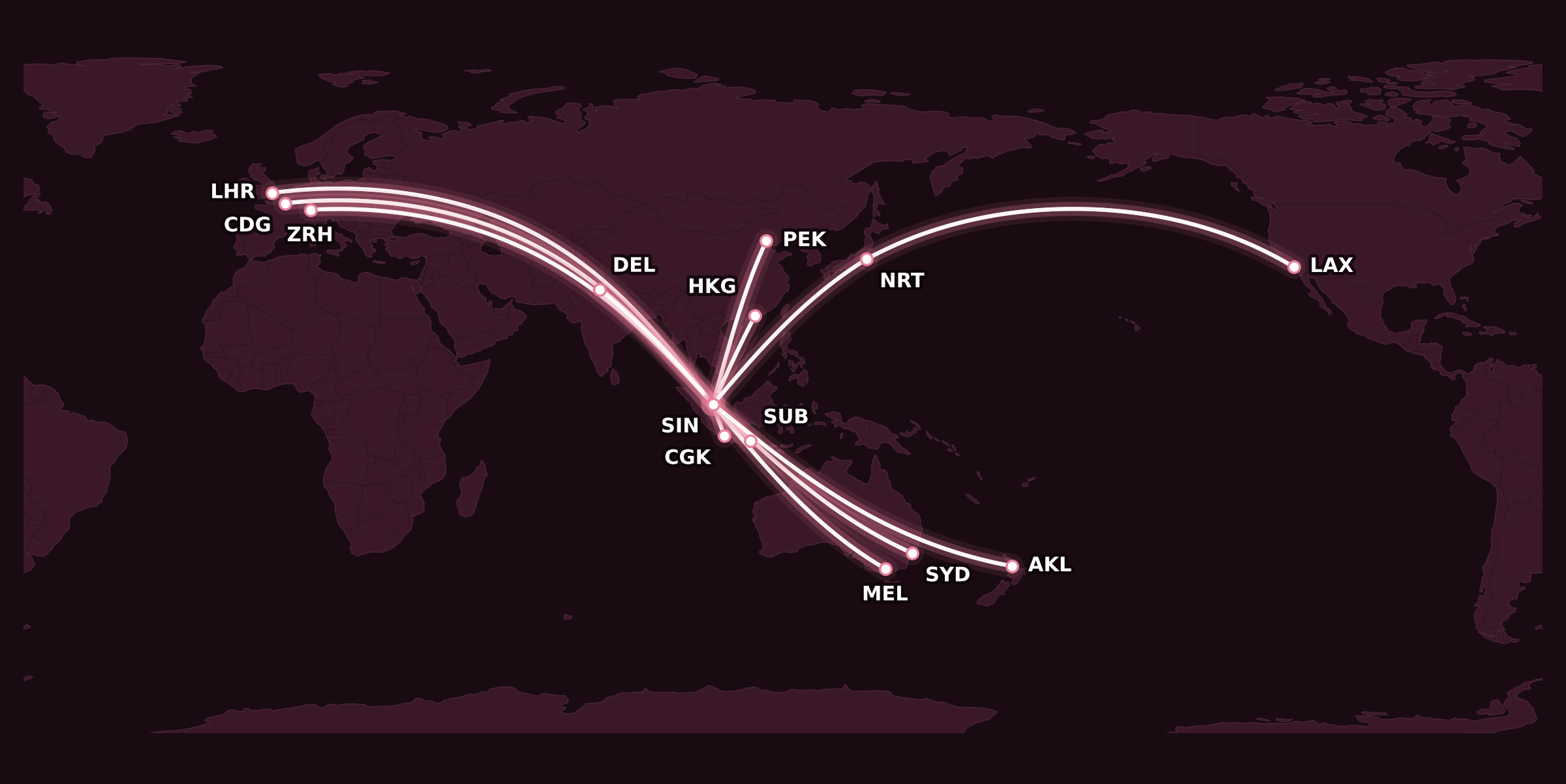 Map for The Complete Guide to Singapore Airlines First Class