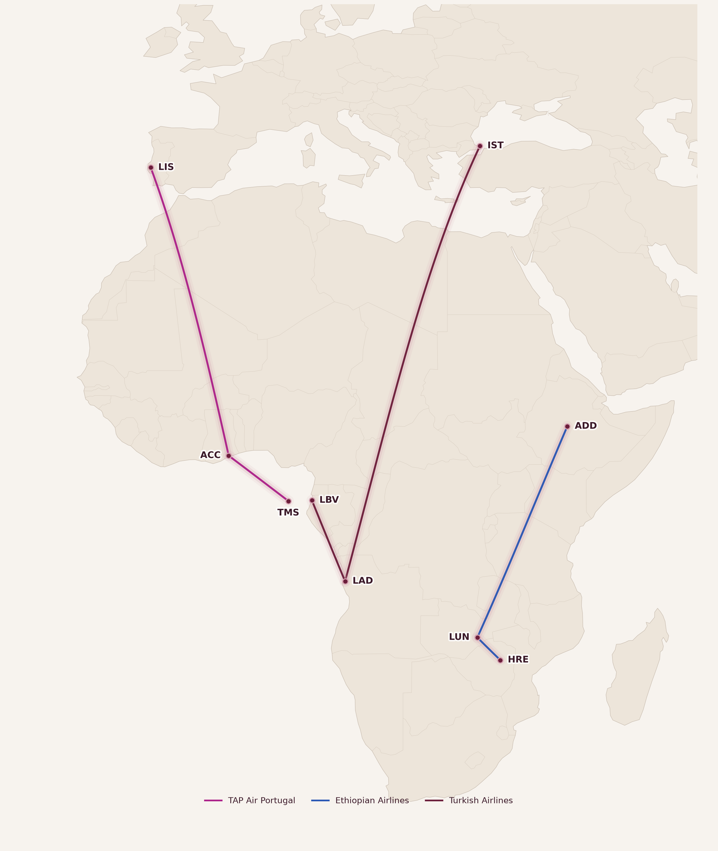 Map for What Are Fifth Freedom Flights?