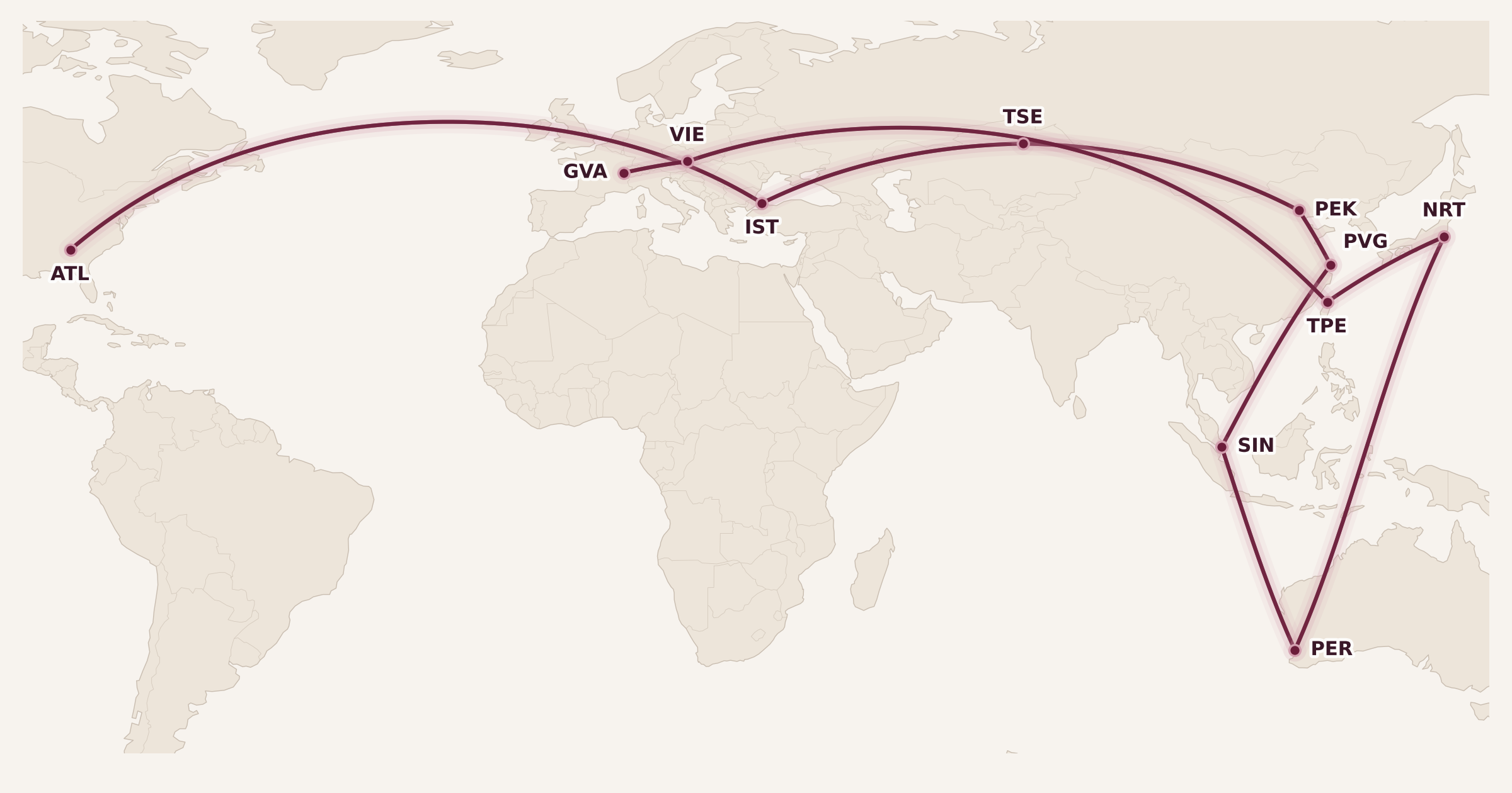 Map for Analyzing My Next Big Aeroplan Mini-RTW
