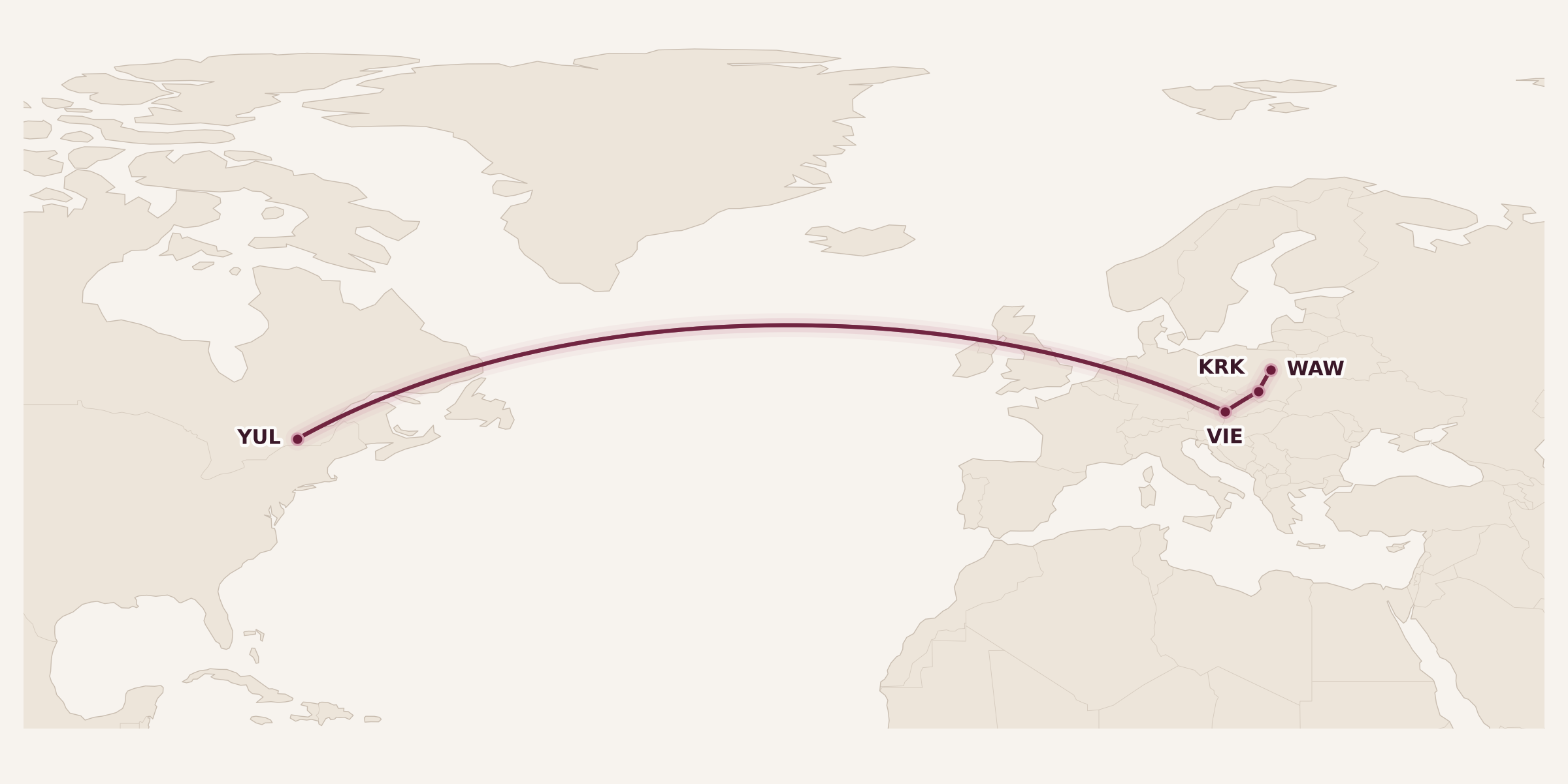 Map for Booked: Spontaneous Europe