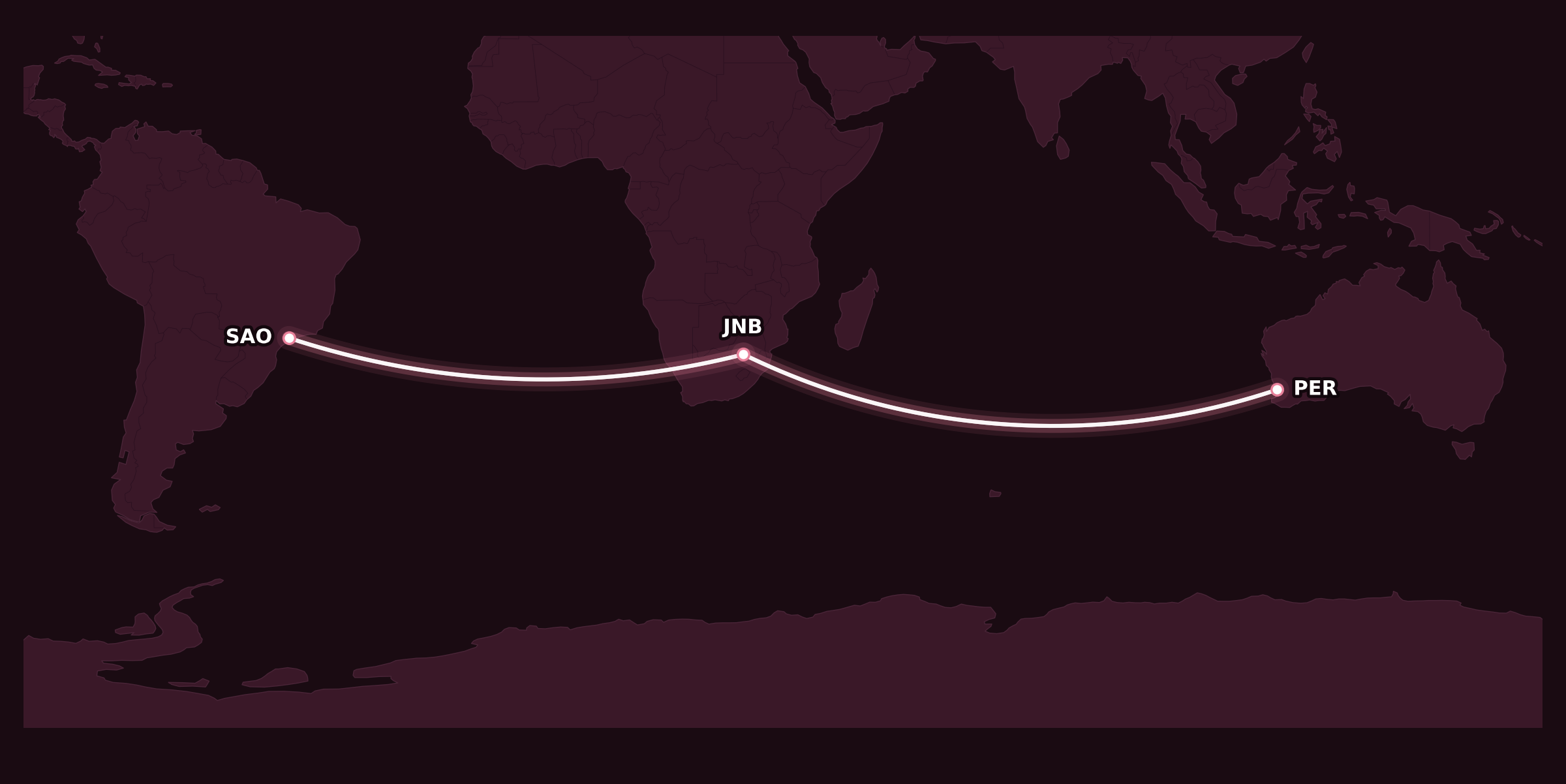 Map for Far-Flung Destinations You Can Reach with Aeroplan Points