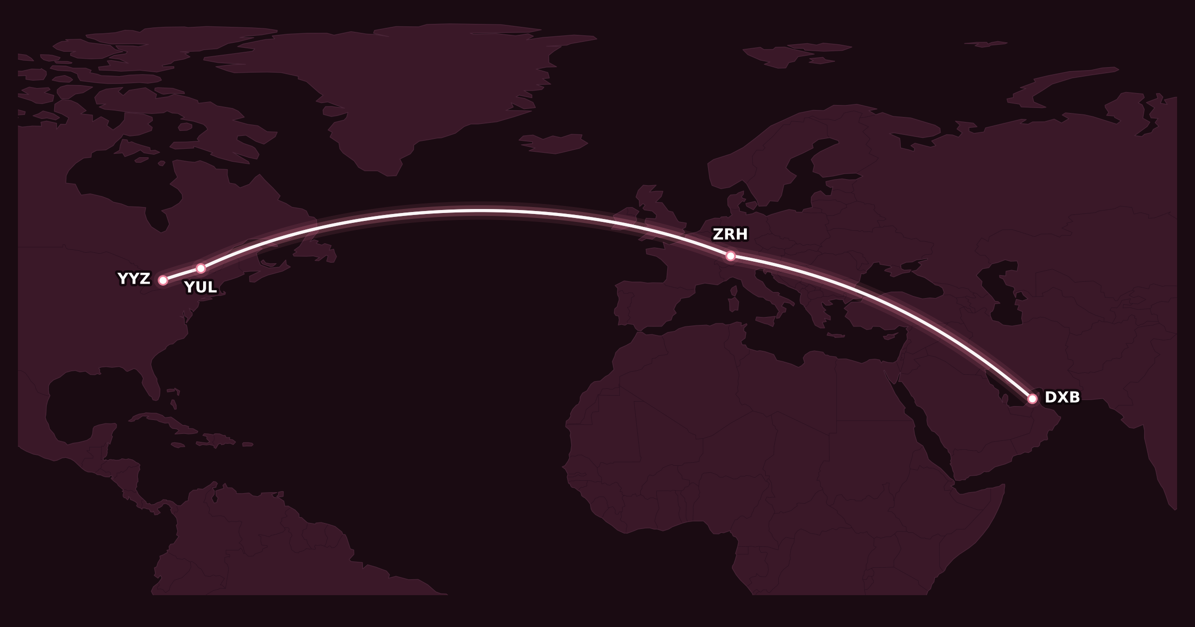 Map for Booked: The First International Trip of the New Era