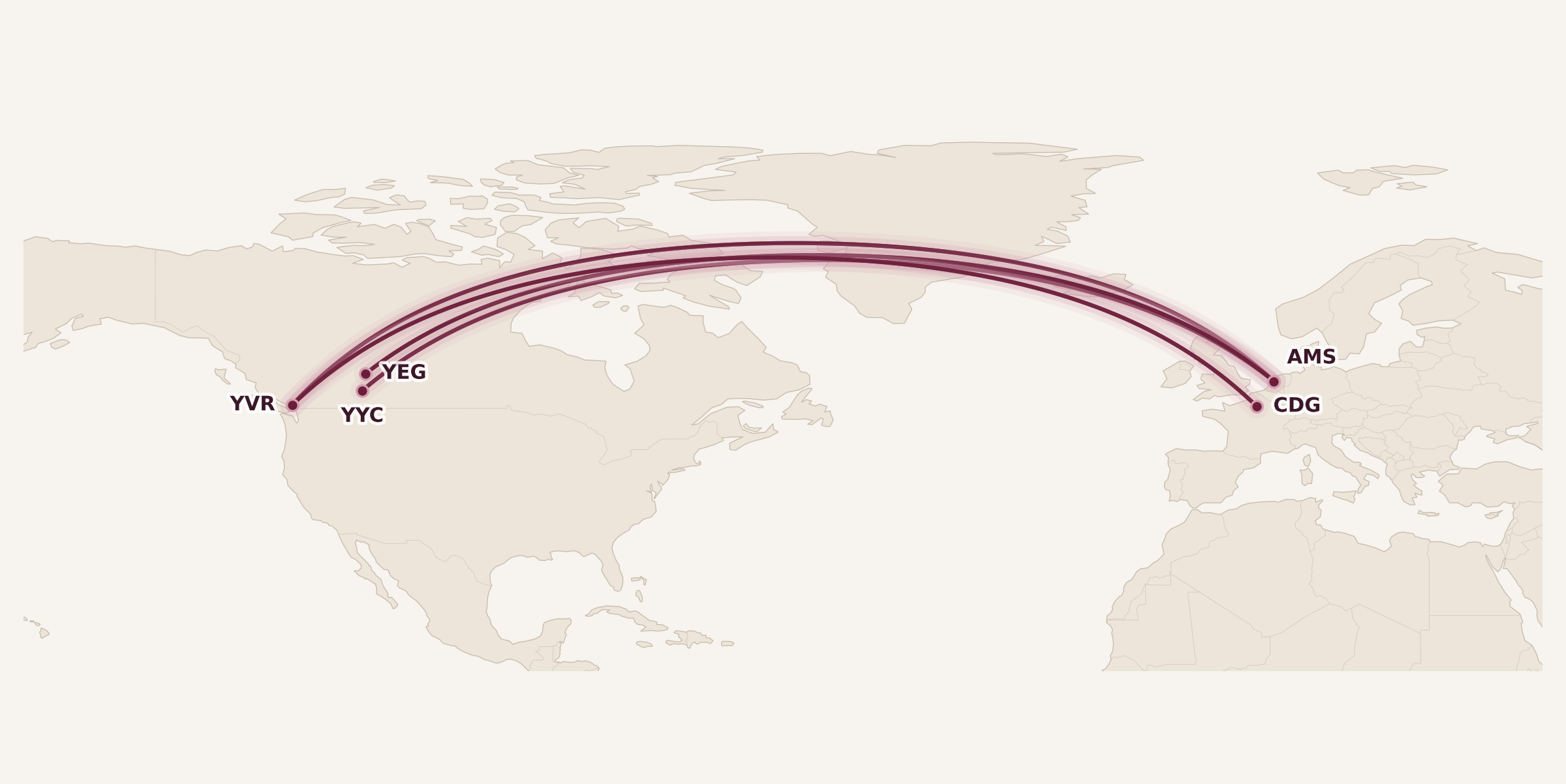 Map for New Amex MR Transfer Partner: Air France/KLM Flying Blue!